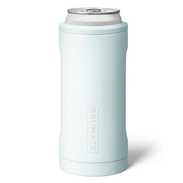 BrüMate Hopsulator Slim Can Cooler Insulated for 12oz Slim Cans | Skinny Can Insulated Stainless Steel Drink Holder for Hard Seltzer, Beer, Soda, and Energy Drinks (Blue Agave)