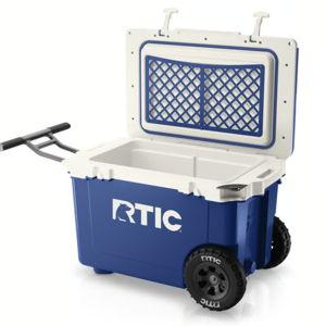 52 QT Ultra-Light Wheeled Cooler - Colbalt & White