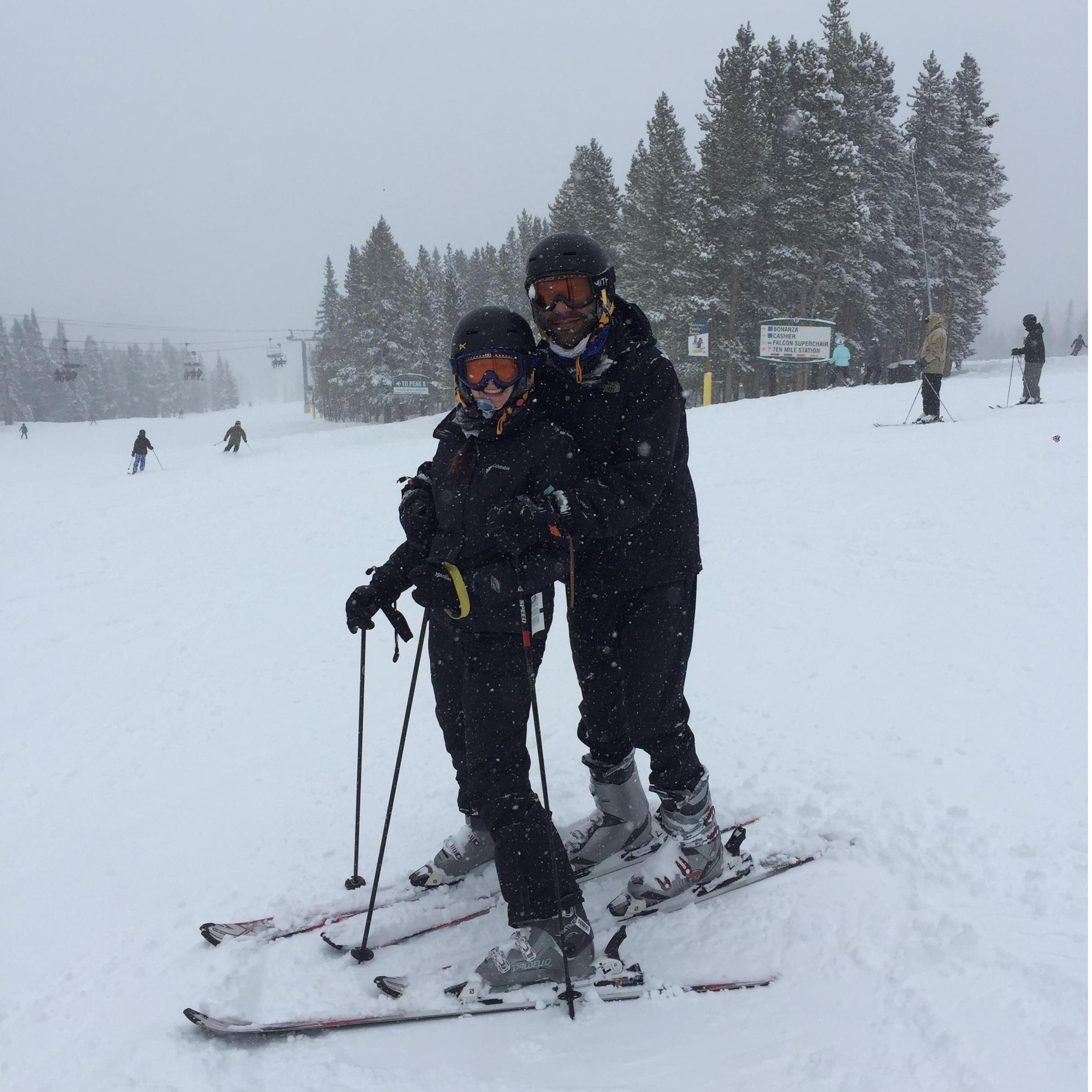 Udai's first successful day on the slopes