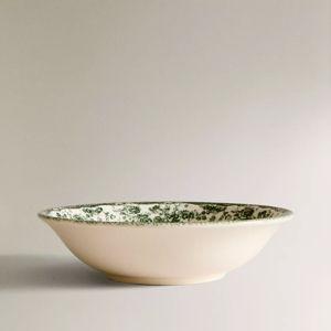 FLORAL EARTHENWARE BOWL