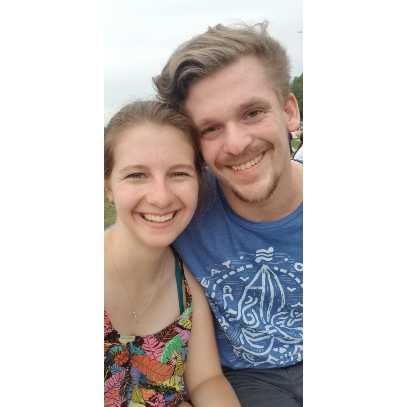 Before our first 4th of July fireworks in DC together!