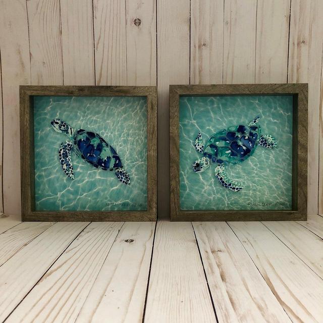 Mosaic wall art / sea turtle wall art /...