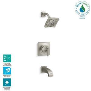 Katun 1-Handle 3-Spray Tub and Shower Faucet in Brushed Nickel (Valve Included)
