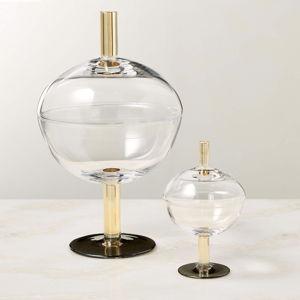 Gianna Glass Dishes with Lids Set of 2