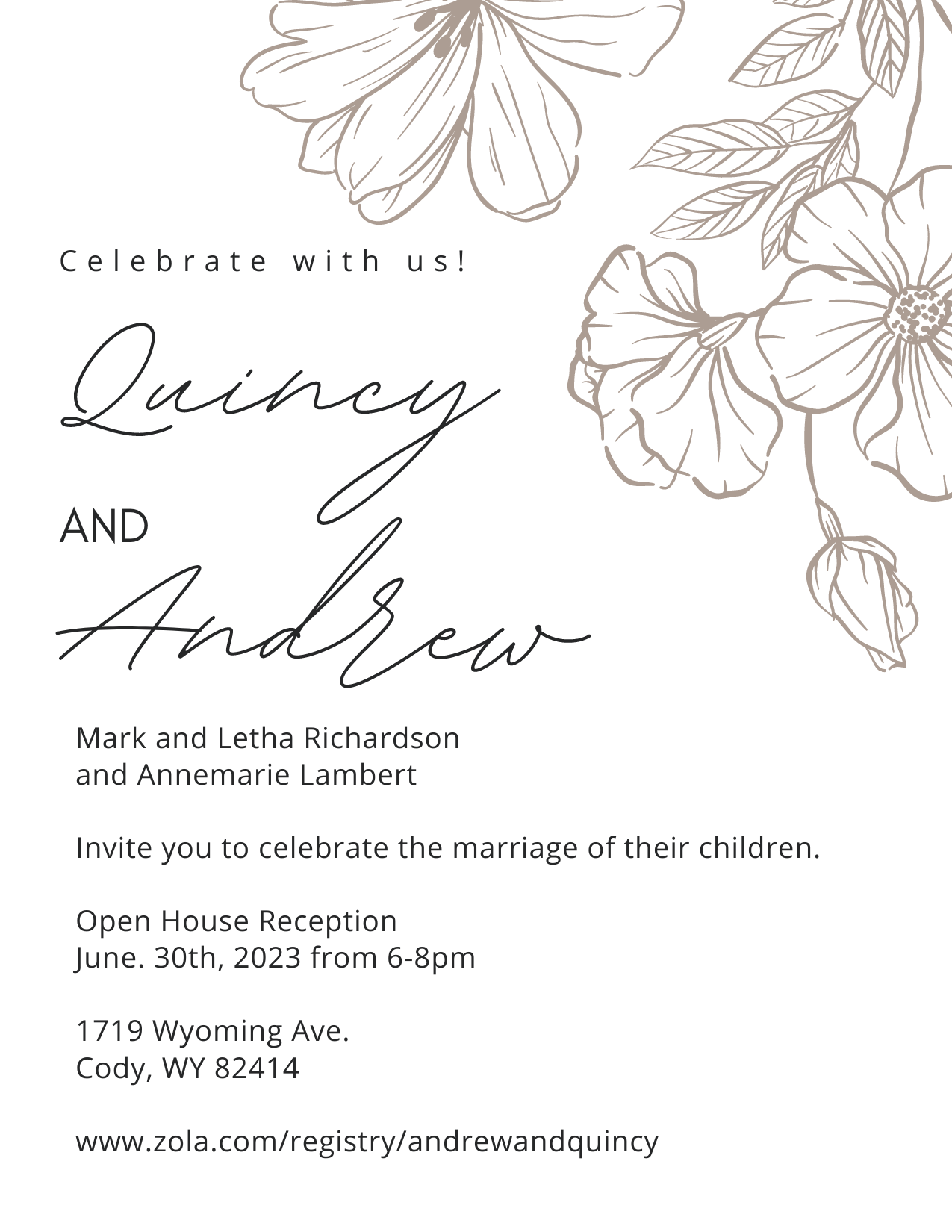 The Wedding Website of Quincy Richardson and Andrew Lambert