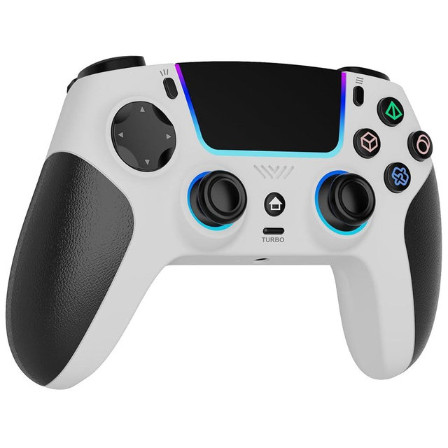 LED Wireless Controller for PS-5 with RGB Lighting/3.5mm Audio Jack/Earphone Audio and Microphone/Hall Effect Joysticks/ Programmable/Dual Vibration/ Turbo & Macro Functions,1000mAh Battery,6-Axis Motion Contro Gamepad ,Bluetooth Controller compatible with PC/MAC/IOS/Android/Steam Deck
