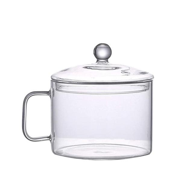 UPKOCH Clear Glass Cooking Pot Heat Resistant Stovetop Pot Cooking Saucepan Multi-Function Stew Pot for Home Kitchen Restaurant