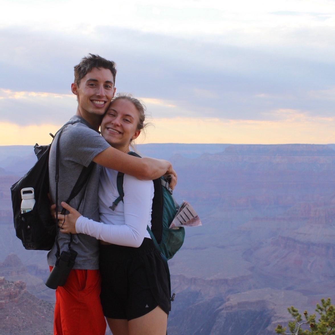 Izzie and Jeremy at Grand Canyon in 2021