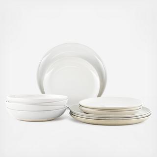 Shell Bisque 12-Piece Dinnerware Set, Service for 4