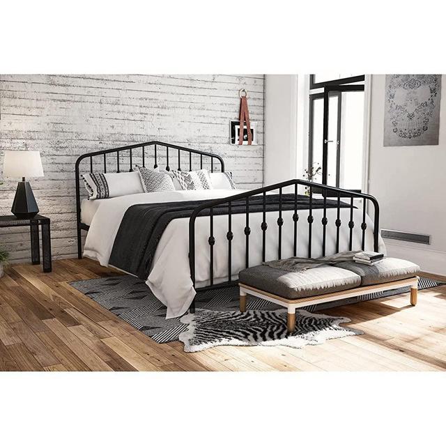 Bed Frame with Headboard, Platform Bed Frame - Sturdy Material, Modern Design, Non-Slip, Noise Free, Multiple Sizes, Multiple Color (King, Black)