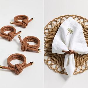 Kim Seybert Rope Knot Napkin Rings Set of 4