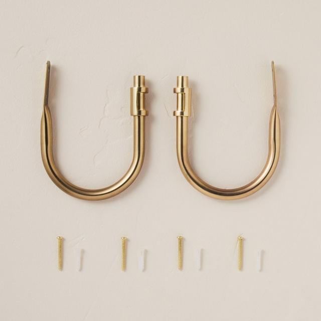 Curtain Holdback Set Antique Brass Finish - Hearth & Hand™ with Magnolia