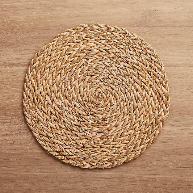 CRATE AND BARREL / Indigo Vine Woven Placemat