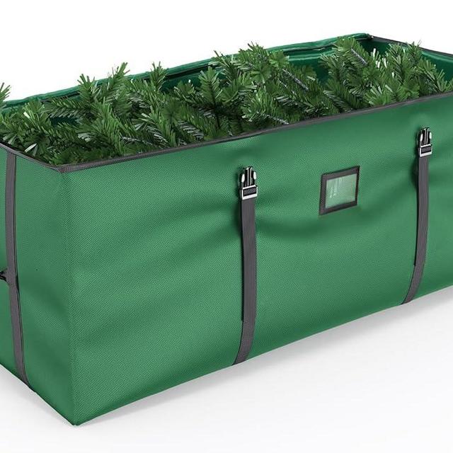Mrrihand Christmas Tree Storage Bag 9Ft, Large Artificial Christmas Tree 9Ft, Anti-Tear Heavy-Duty 600D Oxford Cloth Christmas Tree Storage Box with Handles, Christmas Tree Storage Container(Green)