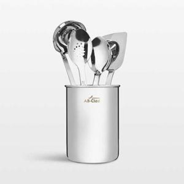 All-Clad Pro Stainless Steel 5-Piece Utensil Set + Reviews | Crate & Barrel