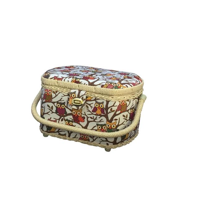 Michley FS-096 Owl Sewing Basket With Sewing Kit