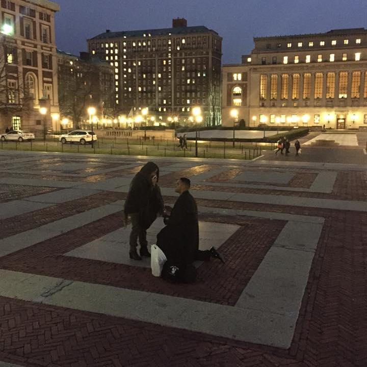Amin proposed where it all began, at our alma mater, Columbia University in the City of New York. It was only fitting we do our engagement shoot here too! <3