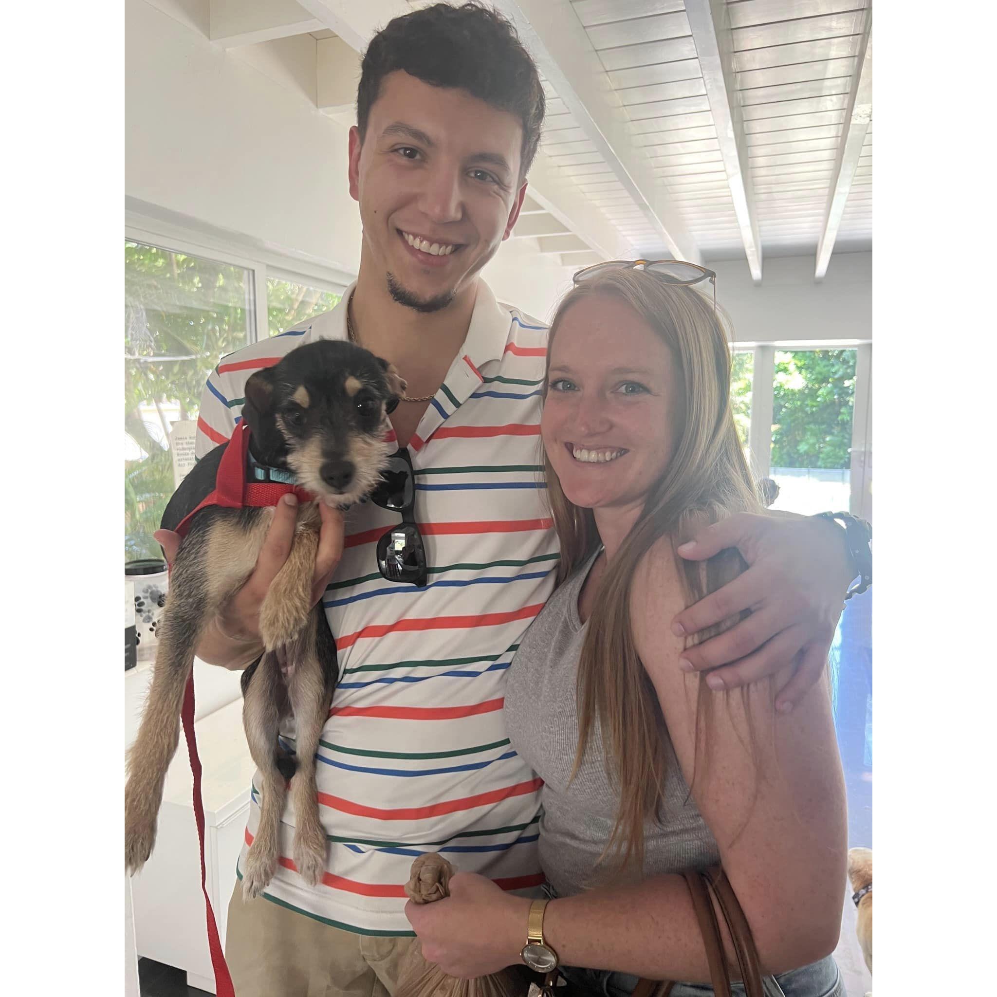 The day we adopted our doggy daughter Zoey!