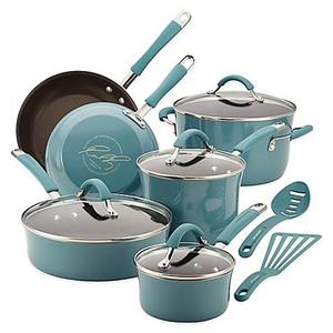 Rachael Ray™  Cucina 12-Piece Hard Enamel Cookware Set in Blue