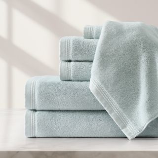 Egyptian Cotton 6-Piece Soft Border Towel Set