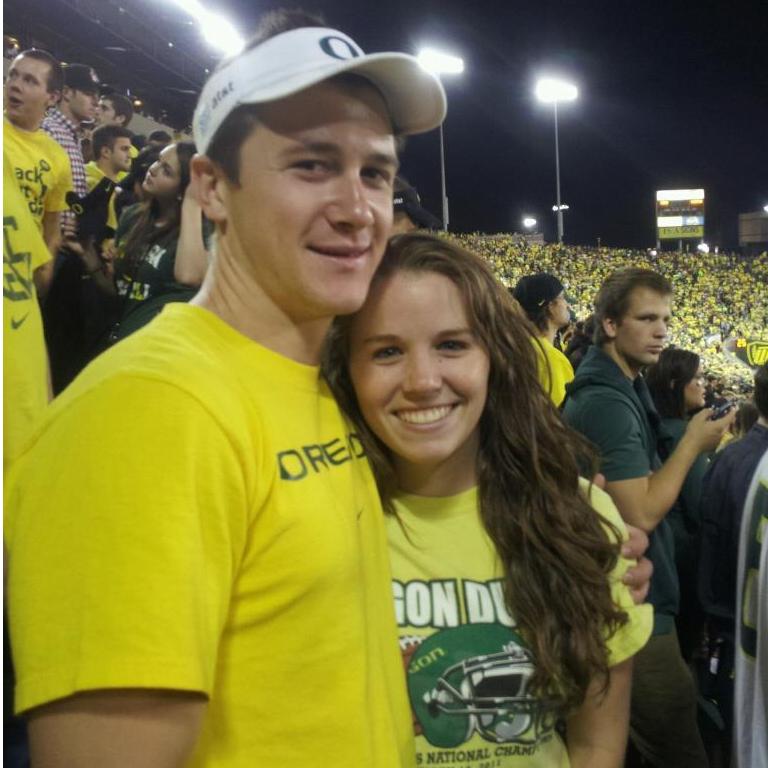 Here we are at an Oregon Ducks football game
