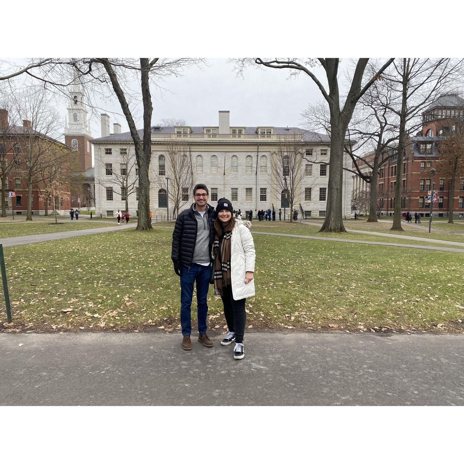 Cameron's first visit to see Adler and his mom in Boston. Harvard Yard, MA