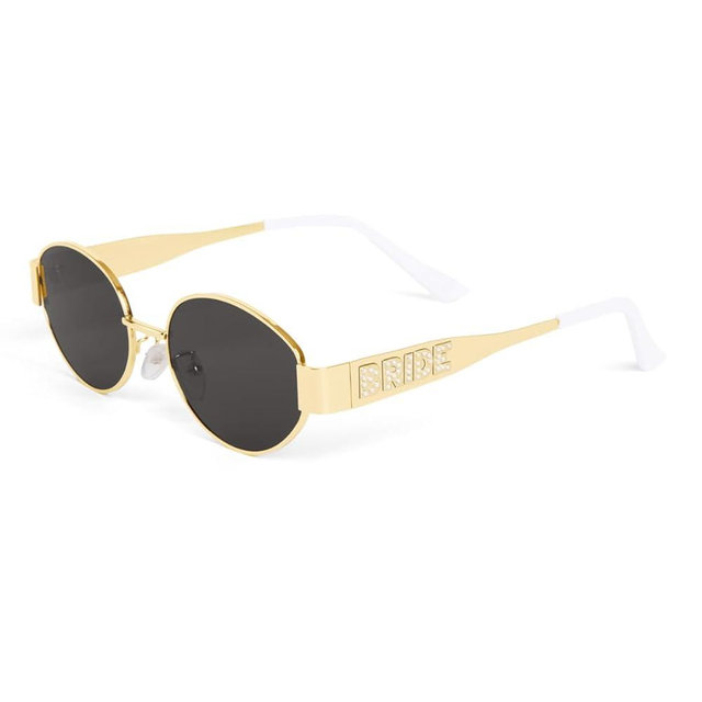 xo, Fetti Gold Metal Bride Sunglasses | Bachelorette Party Pearl Sunnies, Engagement Decorations, Bridal Shower Accessory, Bach Supplies, Bridesmaid Favors, Bride To Be Gift