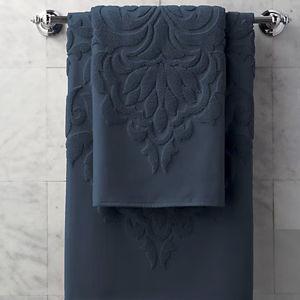 Frontgate Resort Collection Sculpted Bath Towels - Bath Towel - Color: Indigo