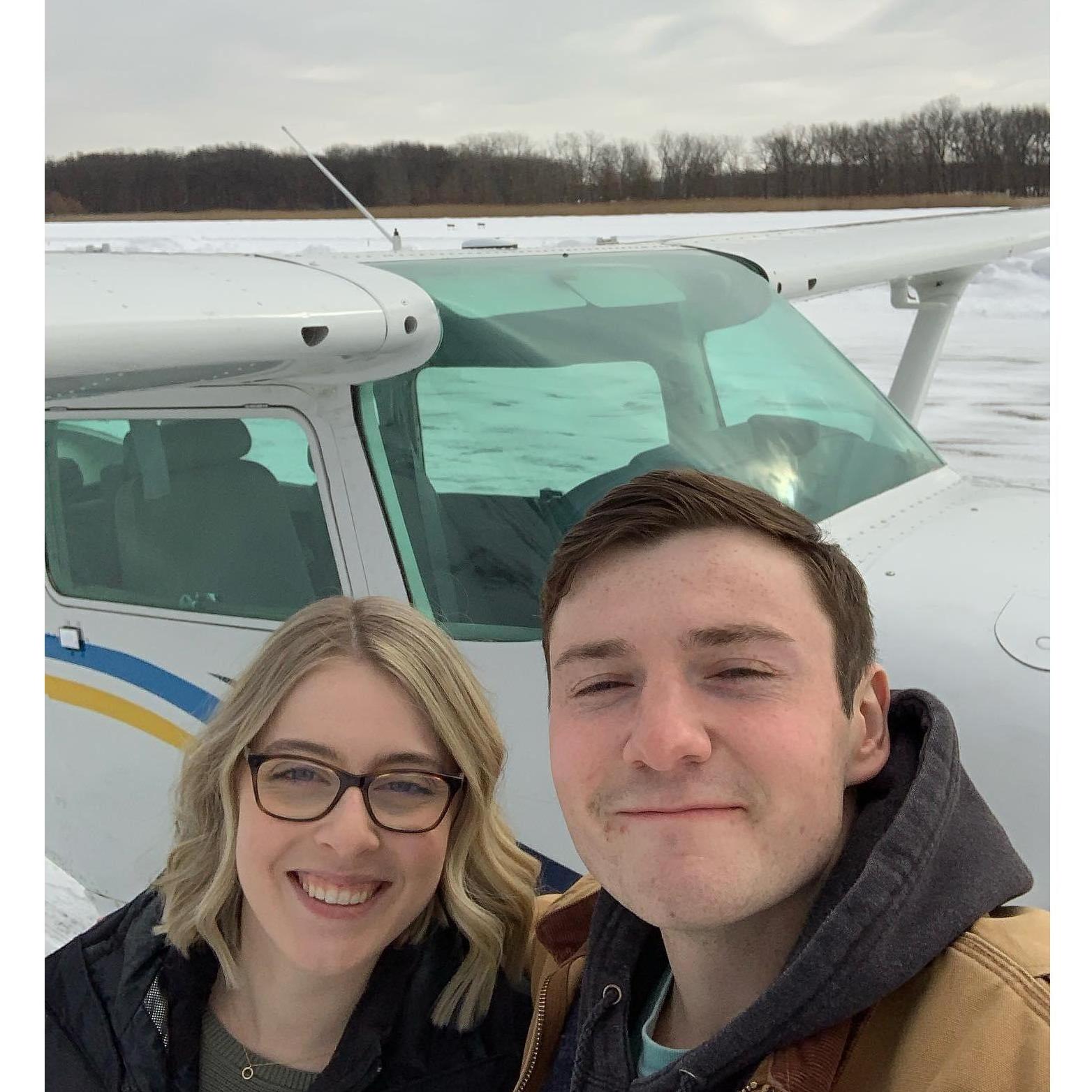 Flying up to Chicago for our 5-year Anniversary