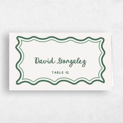 Hunter, Green Wedding Place Card - Brielle