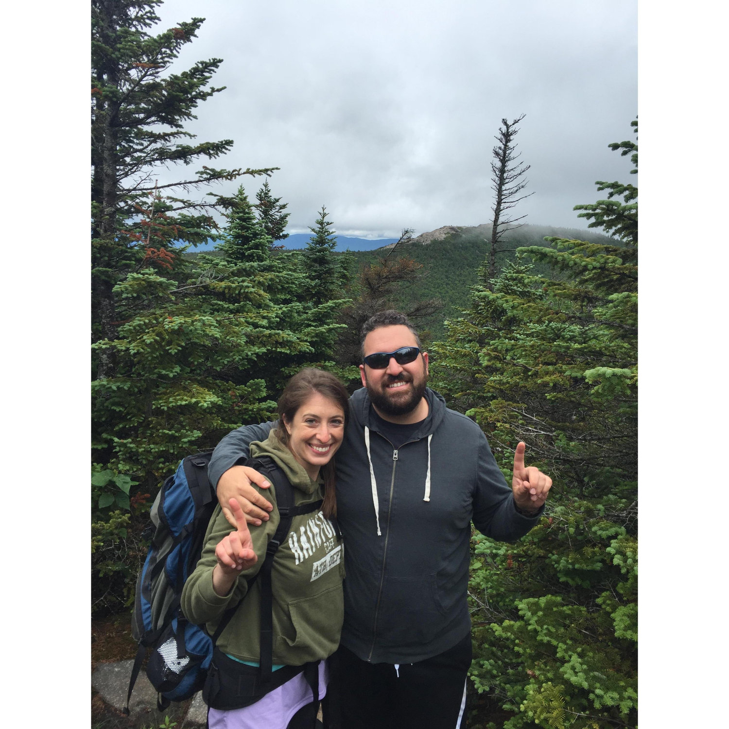 After climbing our first Adirondack Peak! 45 more to go.