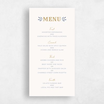 Summer Wedding Menu - Tolleson