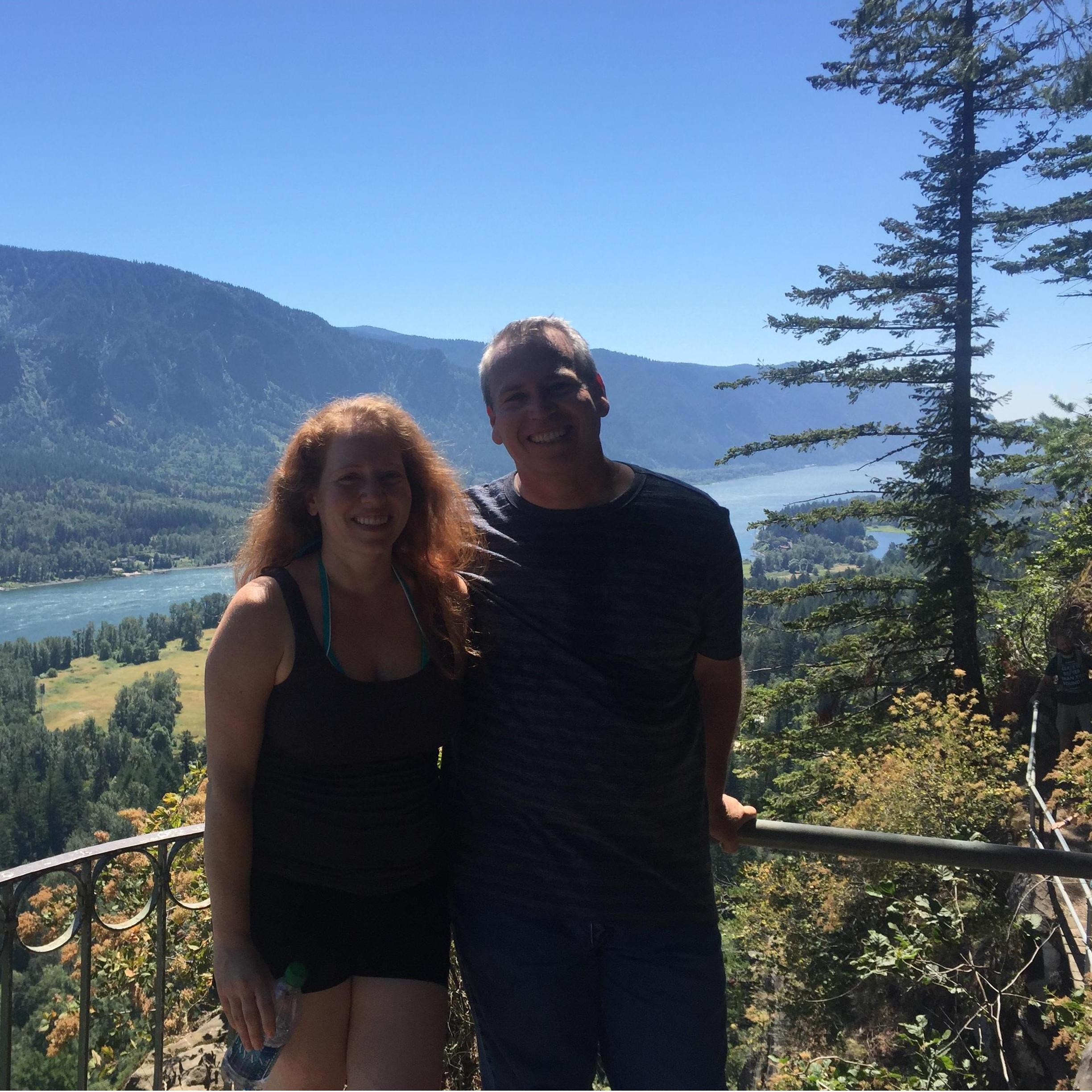 Top of Beacon Rock in the Gorge.