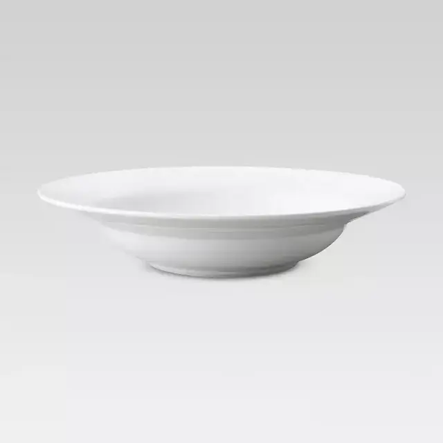 16oz Porcelain Rimmed Pasta Bowl White - Threshold™