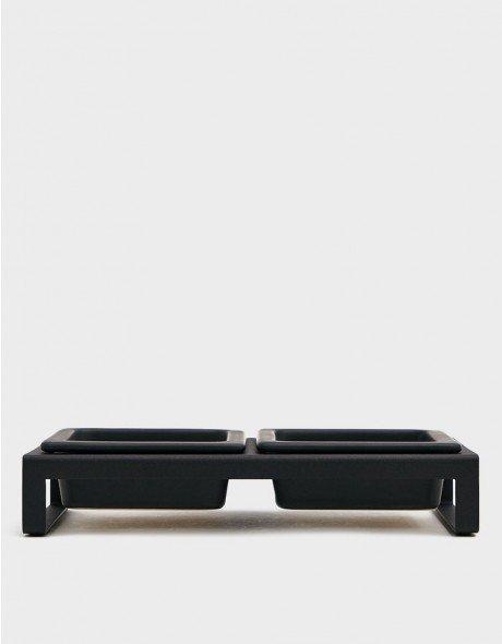 Tower Pet Bowl in Black