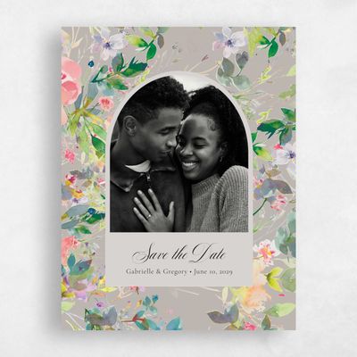 Greige, Grey Wedding Save the Date - Addison Photo