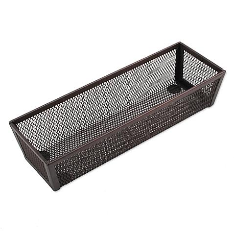 Mesh 3-Inch x 9-Inch Rectangular Kitchen Drawer Organizer in Bronze