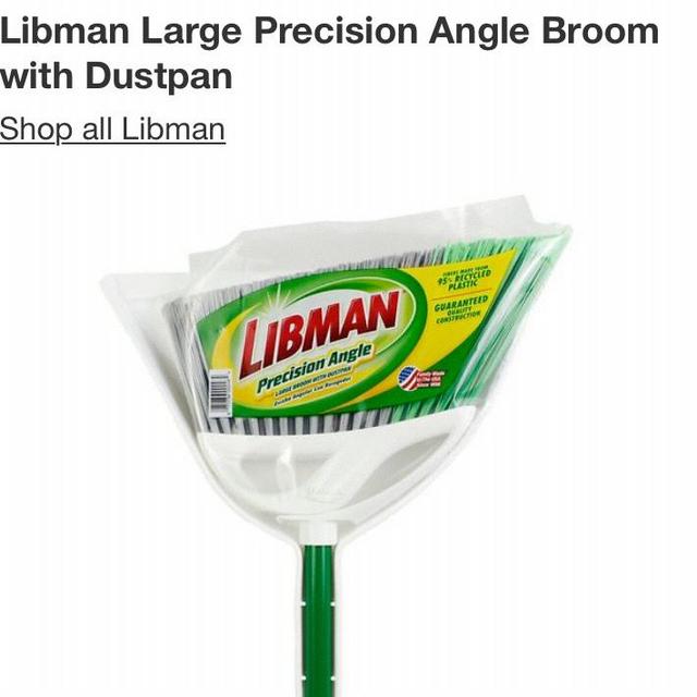 Libman Large Precision Angle Broom with Dustpan