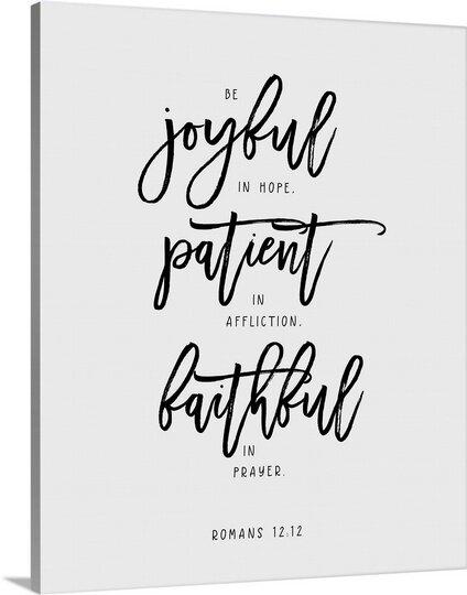 'Romans 12:12' Textual Art