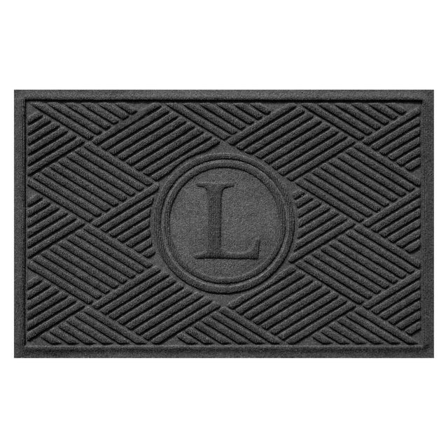 Waterhog Diamonds Charcoal 2x3 Monogram Door Mat