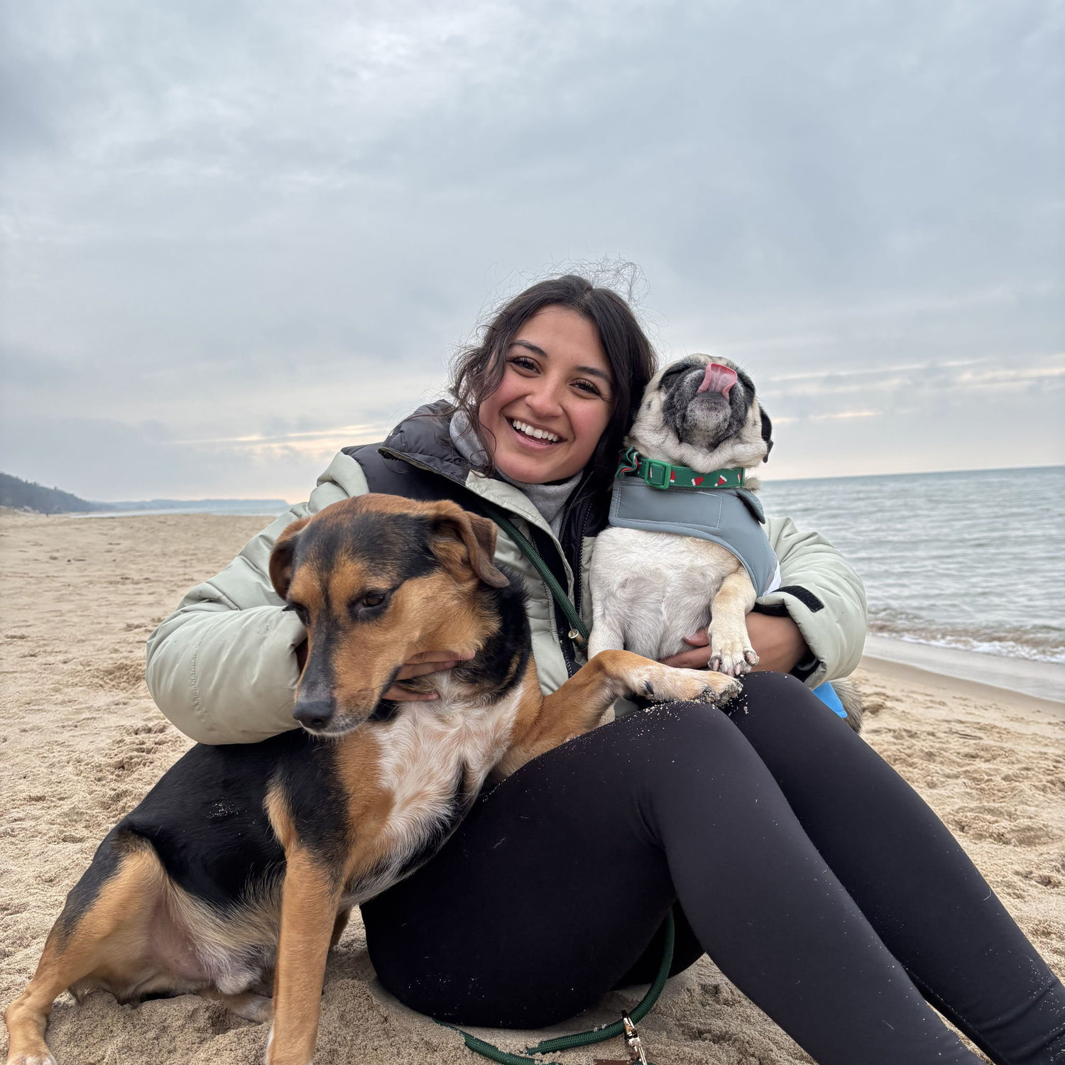 Michigan beach adventure with the pups!