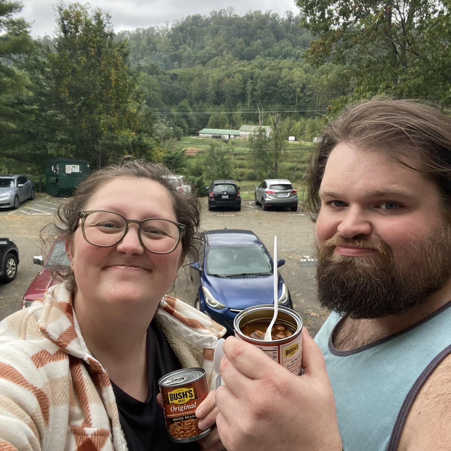 Hurricane Helene aftermath together! Gotta love beans in a can when there’s no power or running water!