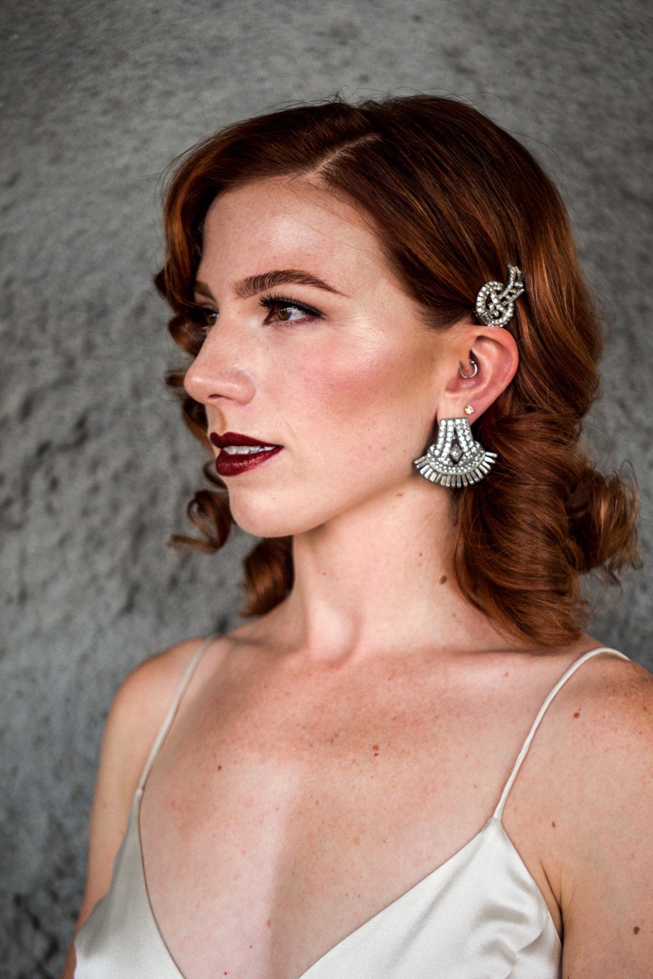 Wearing her great great grandmother's hair pin