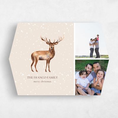 Beige Diamond Holiday Card - Carson
