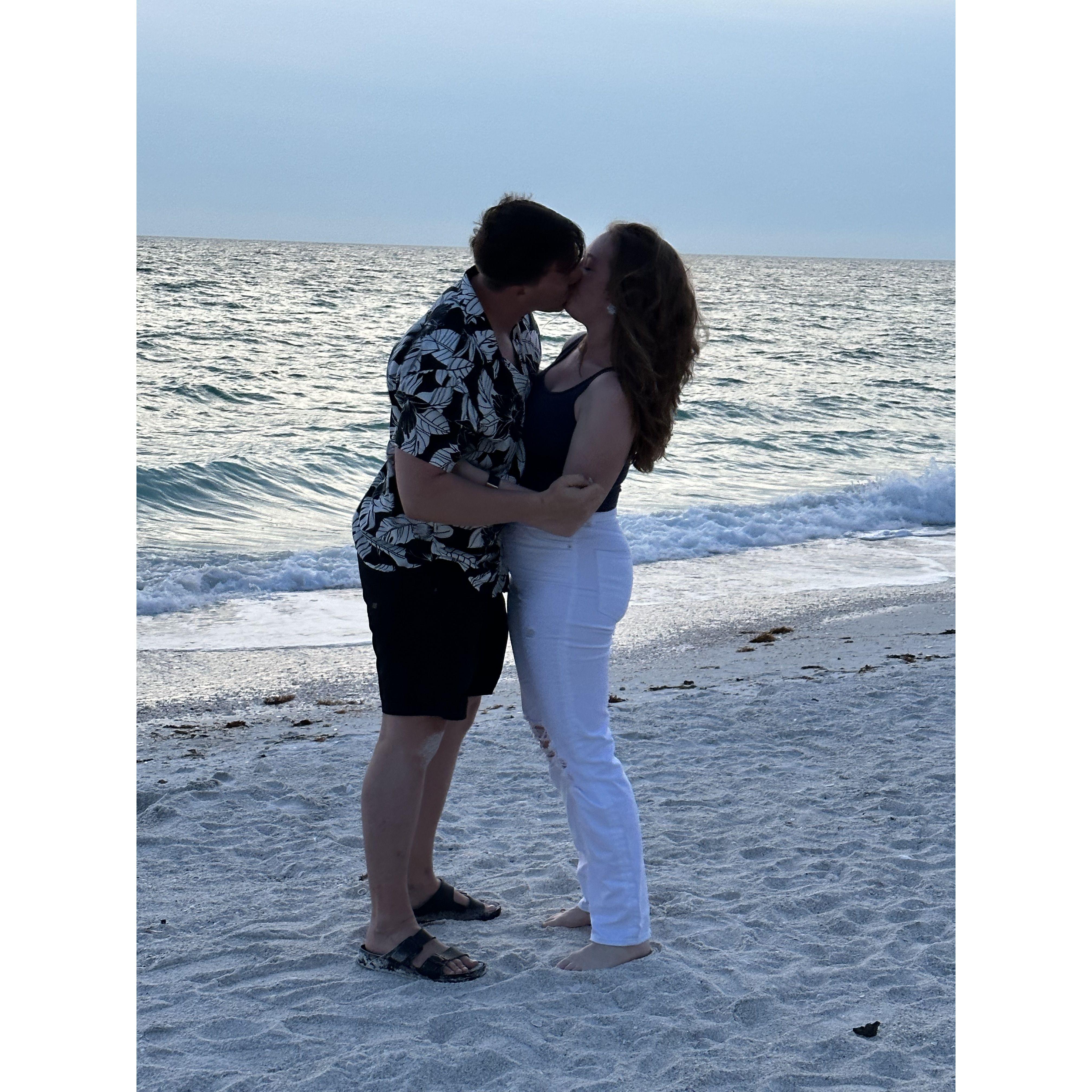 Mark proposed on the beach in Siesta Key this April.