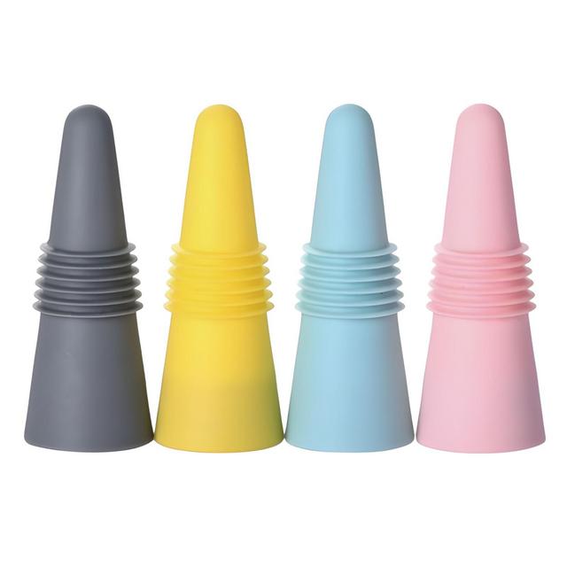 Kitcheniva Reusable Silicone Bottle Sealer Stoppers 4 Pcs