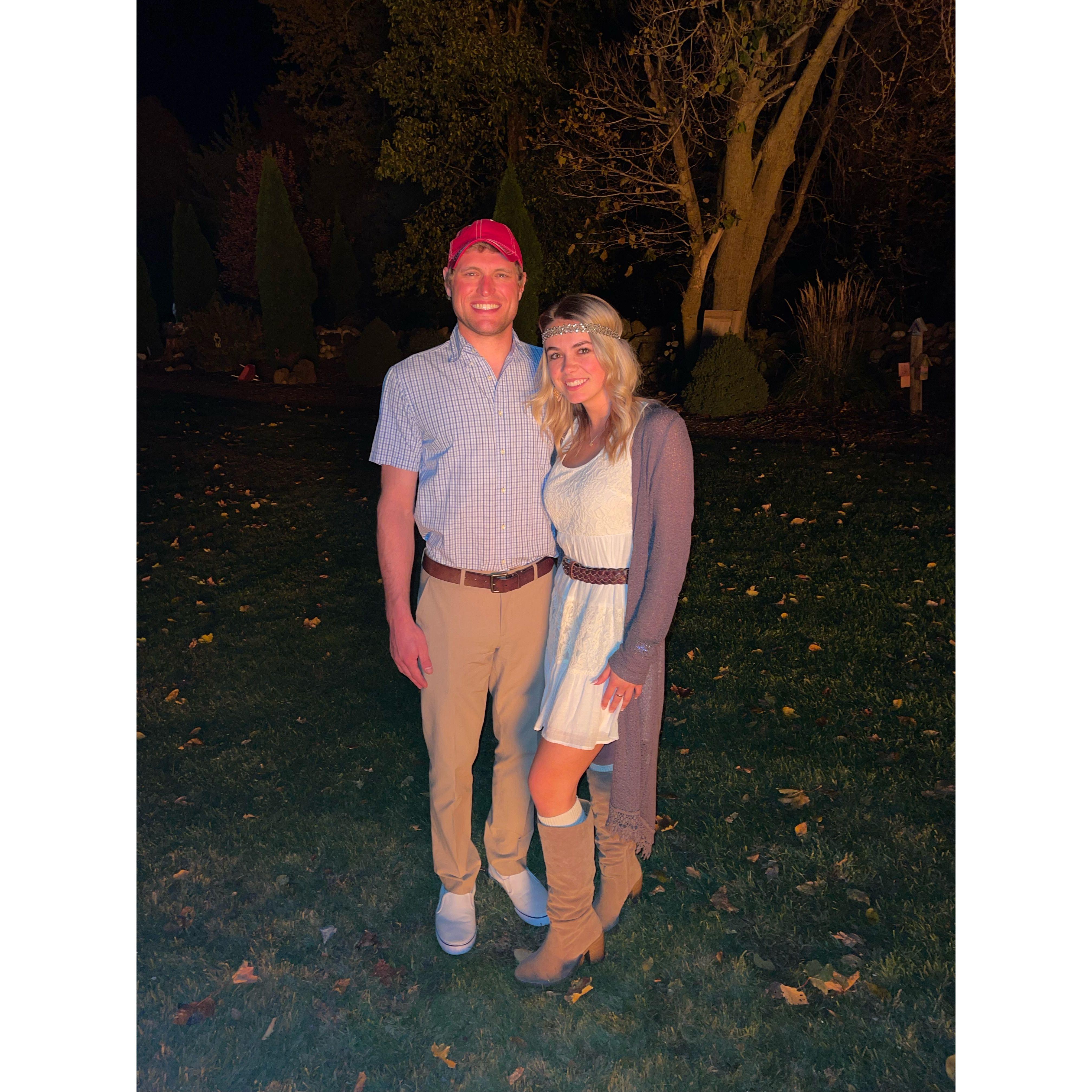 10/21/22: We dressed up as Forrest Gump and Jenny for a friend's Halloween party and took 1st place in the costume contest!
