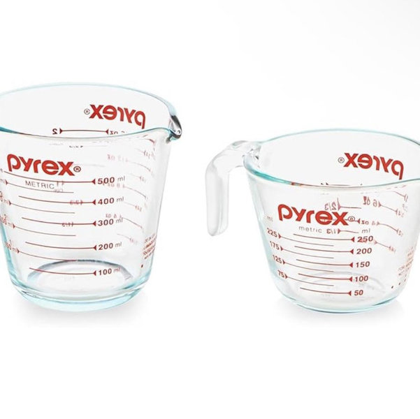 Pyrex Essentials (2-Pack) Glass Measuring Cups Set