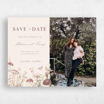 Linen, Beige Wedding Save the Date - Eden Photo