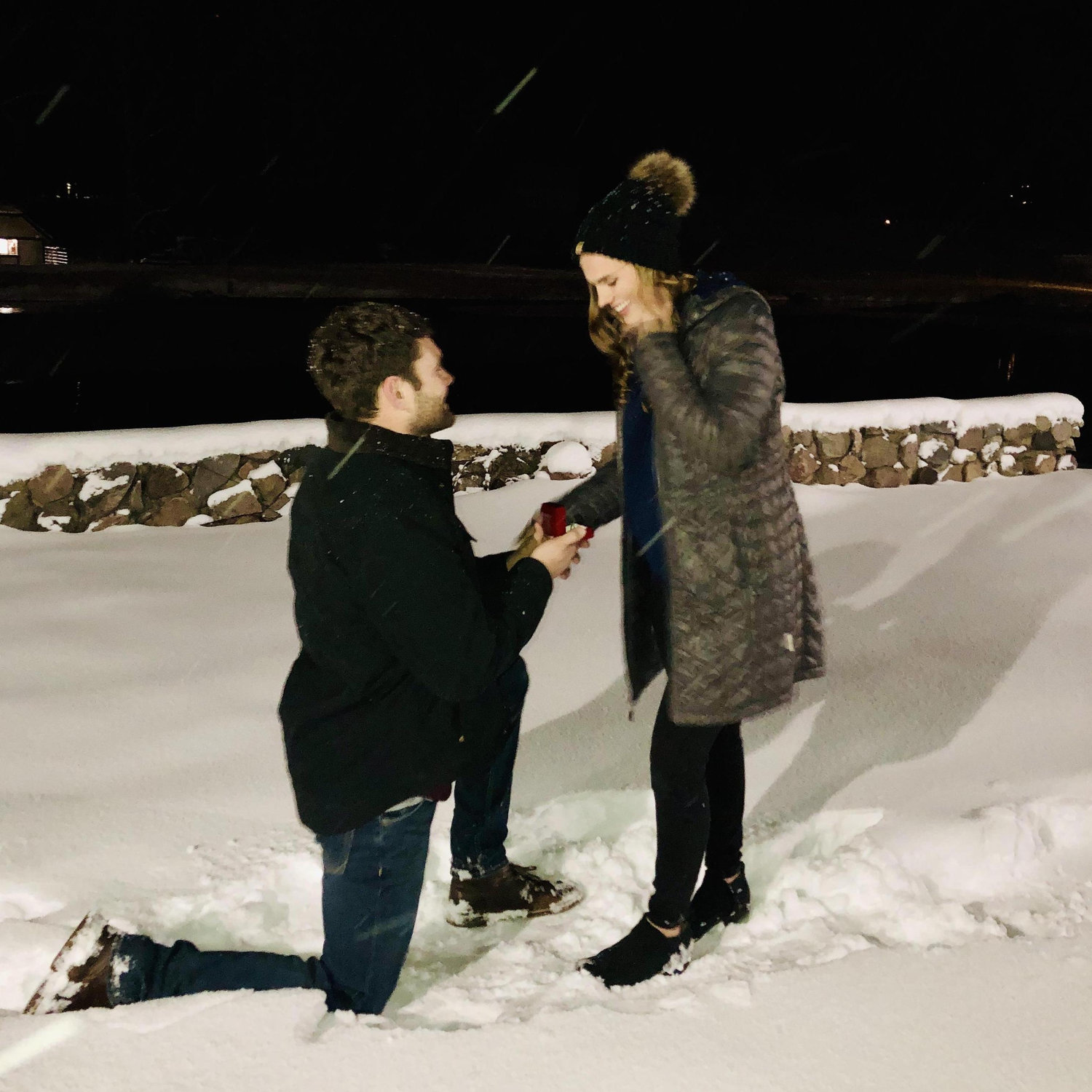 The proposal at Boyne Mt. on NYE.